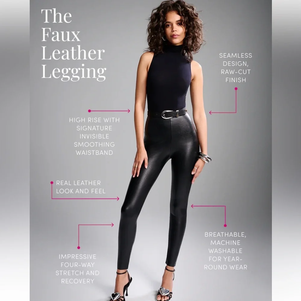 commando Faux Leather XL Black Leggings - Picture 6 of 10